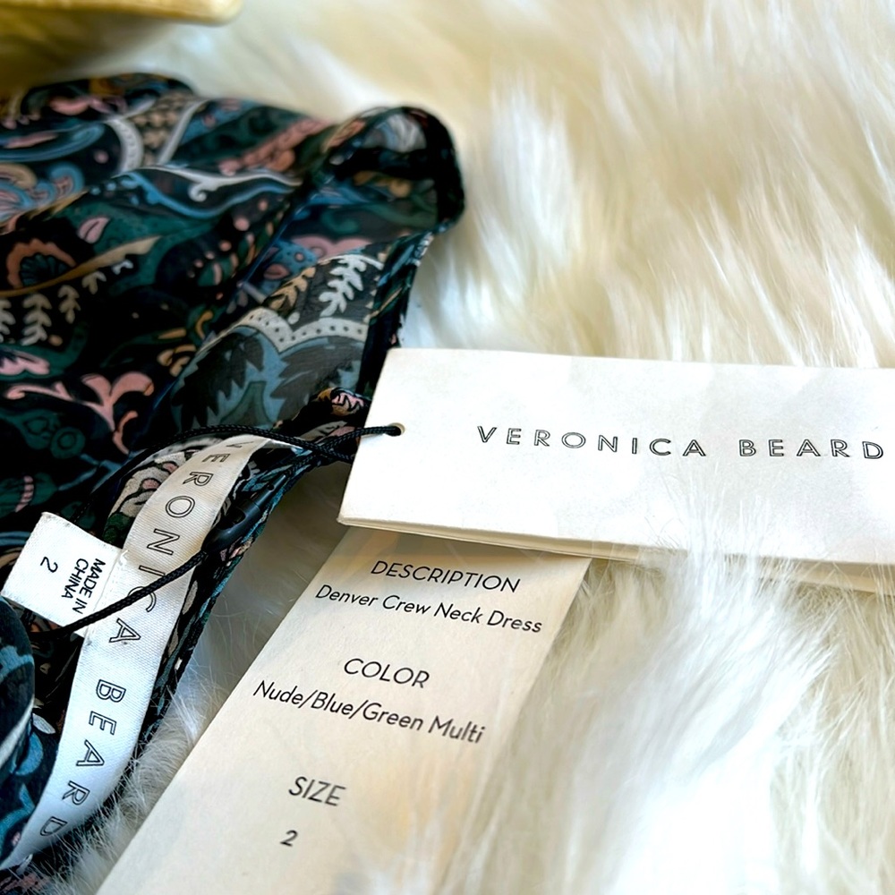 Veronica Beard silk Denver crew neck dress